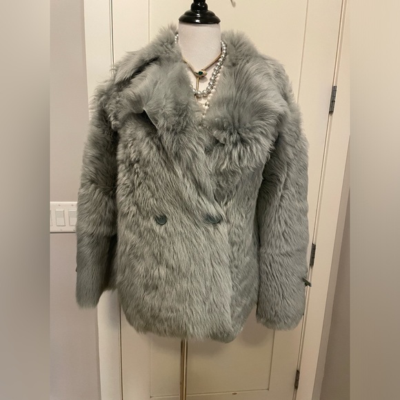 PELLICCE Jackets & Blazers - PELLICCE FUR shearling lamb skin Grayish Mint stunning !!! $980